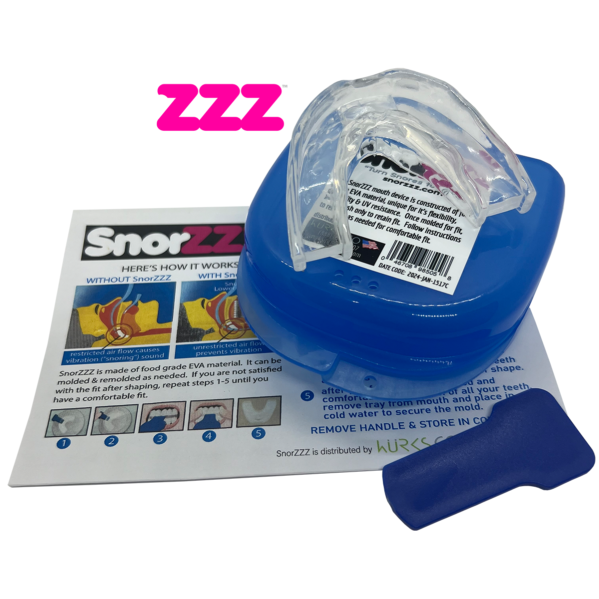 SnorZZZ - 3 Devices for $59.98 = 3 Complete Sets (SAVE 20%) and get FREE Shipping!