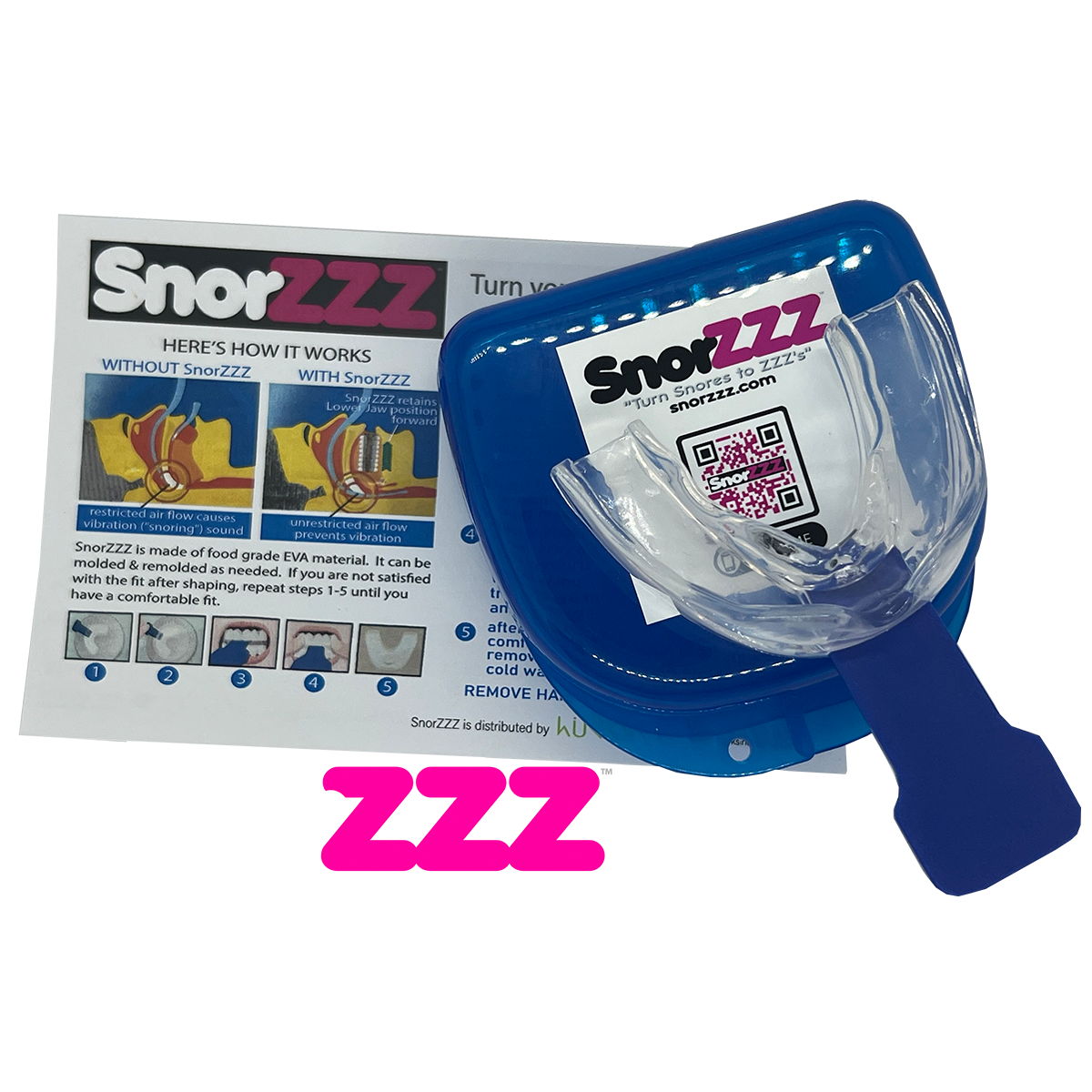 SnorZZZ - 2 Devices for $44.98 = 2 Complete Sets (SAVE 10%)